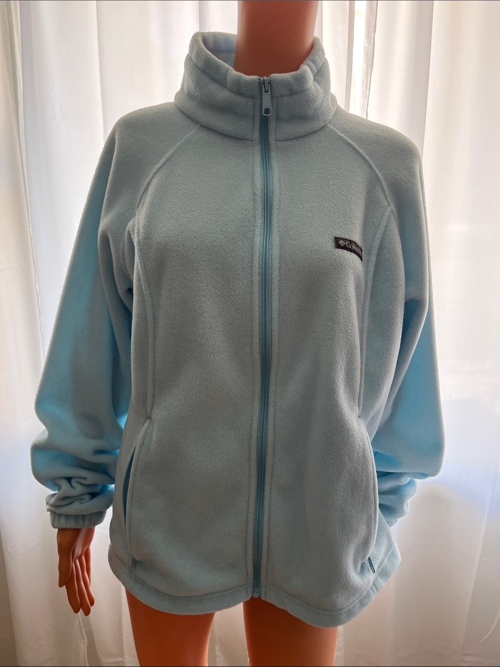 Columbia Light Blue Full-Zip Benton Fleece Jacket